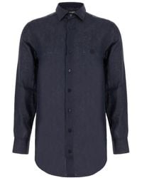 Etro - Logo Embroidered Long Sleeved Shirt - Lyst