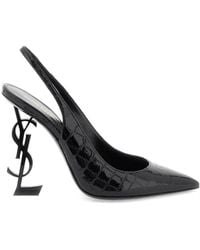 Saint Laurent - Opyum Pointed Toe Slingback Pumps - Lyst