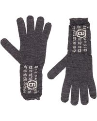 MM6 by Maison Margiela - Numbers-Motif Gloves - Lyst