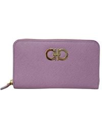 Ferragamo - Logo Details Wallet - Lyst
