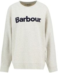Barbour - Logo Crew Neck Sweatshirt - Lyst