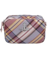 Vivienne Westwood - Logo Plaque Checked Crossbody Bag - Lyst