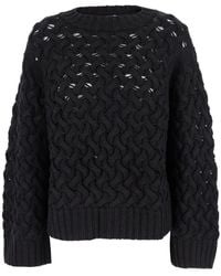 P.A.R.O.S.H. - Cable-Knit Open-Weave Sweater - Lyst