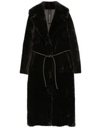 Blancha - Belted Buttoned Coat - Lyst