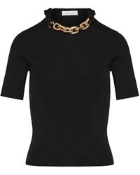 Rabanne - Rabanne Chain Detail Knitted Top - Lyst