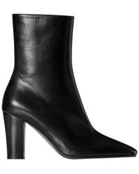 The Row - Square-Toe Mid-Heel Ankle Boots - Lyst
