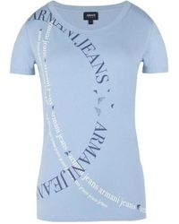 Emporio Armani - Printed Logot-Shirt - Lyst