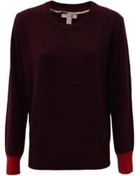 Burberry - Round-Neck And Long-Sleeved Sweater - Lyst