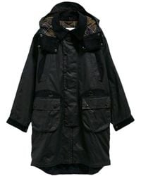Barbour - Waxed-Cotton Hooded Jacket - Lyst