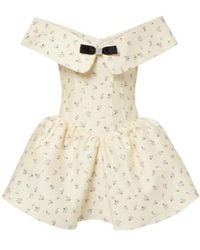 ShuShu/Tong - Floral Off-Shoulder Cotton And Silk Corset Dress - Lyst