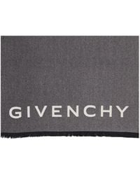 Givenchy - Logo Intarsia Fringed Scarf - Lyst