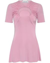 Marine Serre - Moon Gathered Mini Dress - Lyst