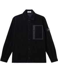 Stone Island - Logo Patch Corduroy Shirt - Lyst