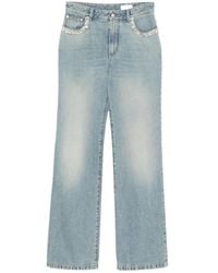 McQueen - Straight-Leg Embellished Jeans - Lyst