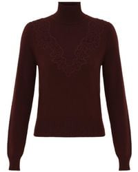 Zimmermann - Valiant Merino Lace Turtleneck - Lyst