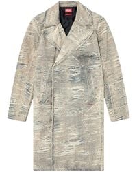 DIESEL - D-Isco-Fsg Distressed Denim Coat - Lyst