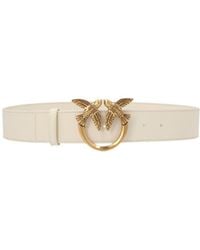 Pinko - Logo Plaque Buckle Belt - Lyst