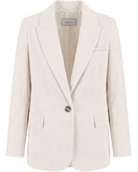 Peserico - Single-Breasted Corduroy Blazer - Lyst