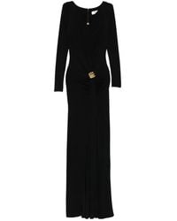 Elisabetta Franchi - Tone Brooch Maxi Dress - Lyst