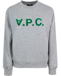 A.P.C. - Logo Printed Crewneck Sweatshirt - Lyst