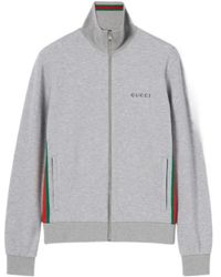 Gucci - Striped-Panel High-Neck Cotton-Blend Track Jacket - Lyst