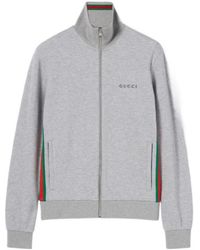 Gucci - Striped-Panel High-Neck Cotton-Blend Track Jacket - Lyst