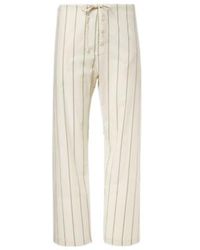 Bode - Celery Striped Cotton Pajama Pants - Lyst