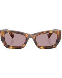 Miu Miu - Logo-Lettering Sunglasses - Lyst