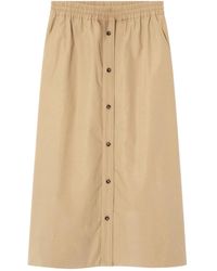 A.P.C. - Elastic Waistband Midi Skirt - Lyst