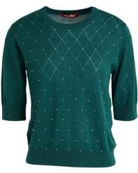 Max Mara - Solid Color Short-Sleeved Knitted Shirt - Lyst