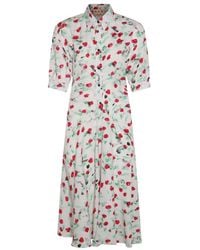 Marni - Floral Printed Midi Dress - Lyst