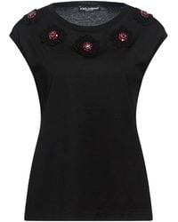 Dolce & Gabbana - Sleeveless Solid-Color T-Shirt - Lyst