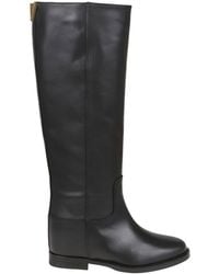 Via Roma 15 - V Logo Round Toe Boots - Lyst