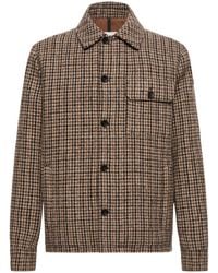 Moncler - Norfol Wool Blend Down Shirt Jacket - Lyst