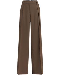 Calvin Klein - Wool Wide-Leg Casual Pants - Lyst