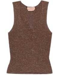 Twinset - Ribbed Tank Knitted Top - Lyst