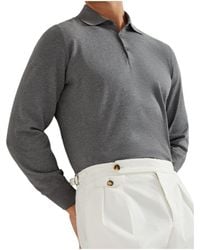 Brunello Cucinelli - Cotton Lightweight Knit Polo Shirt - Lyst