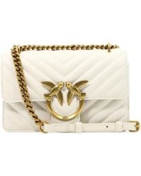 Pinko - Lovebird Quilted Chain-Linked Shoulder Bag - Lyst