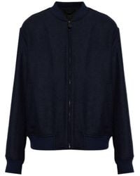 Etro - Wool Blend Zipup Bomber Jacket - Lyst