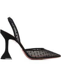 AMINA MUADDI - Holli 95 Lace Sling Pointed-Toe High-Heeled Sandals - Lyst