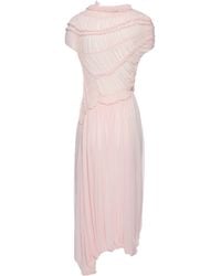Magda Butrym - Ruched Ruffled-Trim Midi Dress - Lyst