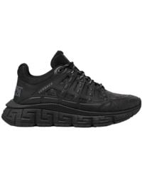 Versace - Trigreca Barocco-Jacquard Lace-Up Sneakers - Lyst