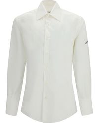 MM6 by Maison Margiela - Long Sleeved Curved Hem Shirt - Lyst