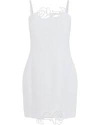 Blumarine - Floral Embroidered Mini Dress - Lyst