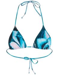 Jean Paul Gaultier - Tie Printed Bikini Top - Lyst