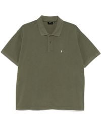 Stussy - Stüssy Logo Embroidered Polo Shirt - Lyst