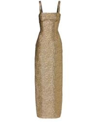 Emilia Wickstead - Micheline Metallic-Effect Seersucker Gown - Lyst