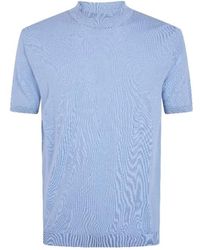 Roberto Collina - Fine-Knit Mock-Neck T-Shirt - Lyst