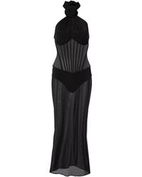 Magda Butrym - Floral-Applique Sheer Cocktail Dress - Lyst
