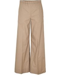 Moncler - Elastic Waist Wide-Leg Trousers - Lyst